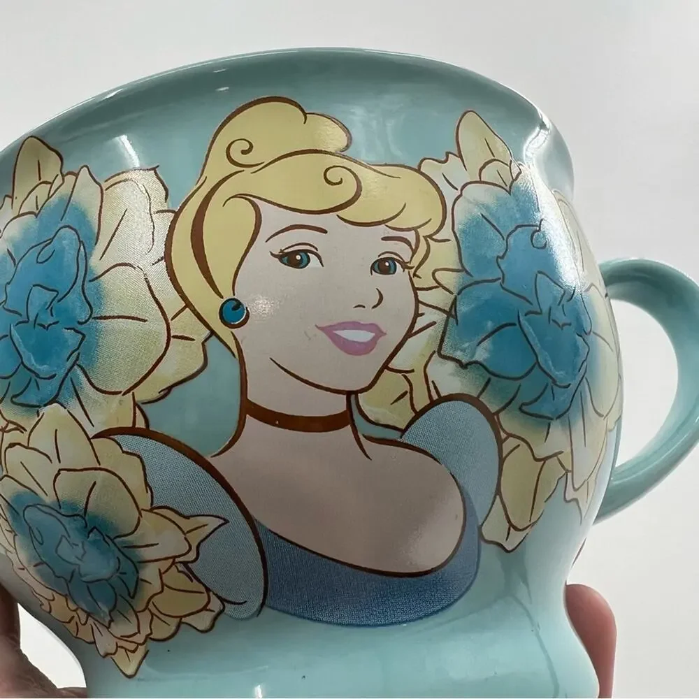 Disney Store Cinderella Princess Character Soup Mug Cup Blue